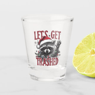 Obtenons Tracé Noël Raccoon Shot Verre