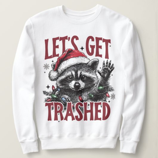 Obtenons Trump Noël Raccoon Sweatshirt (Design devant)