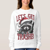 Obtenons Trump Noël Raccoon Sweatshirt (Devant)
