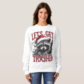 Obtenons Trump Noël Raccoon Sweatshirt (Devant entier)