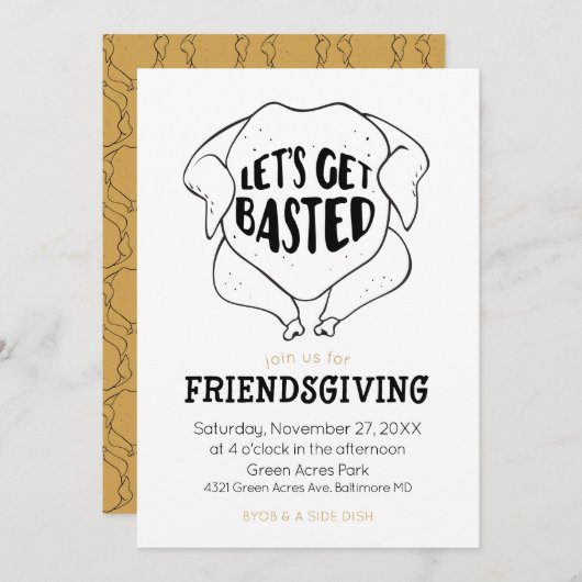 Obtenons une invitation d'action d'amitié (Devant / Derrière)