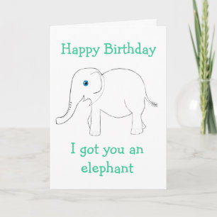 Obtenu vous une carte de voeux d'éléphant