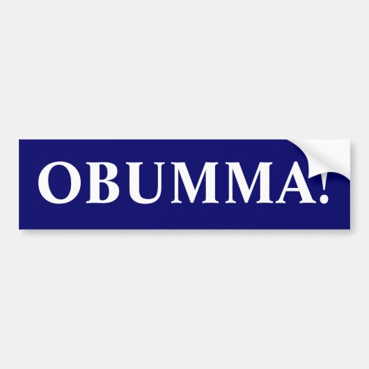 OBUMMA. BUMPERSTICKER (Voorkant)