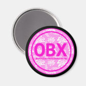 OBX Banques externes NC Aimant à fleur rose (Recto/Verso)