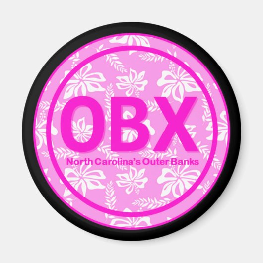 OBX Banques externes NC Aimant à fleur rose (Devant)