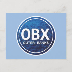 OBX Outer Banks Beach Label Briefkaart