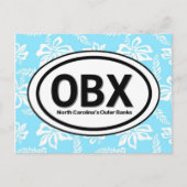 OBX Outer Banks NC Carte postale bleue (Devant)