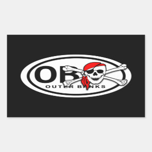 OBX Skull en Crossbones Pirate Stickers