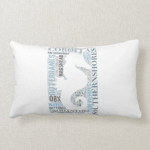 OBX Subway Art Lumbar Pillow - Seahorse Kussen