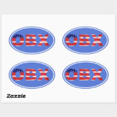 OBX-vlaggentekst Ovale Sticker (Vel)