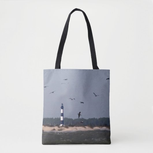 OBX-vuurtoren Tote Bag (Voorkant)