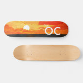OC California Sunset Ocean Skateboard Deck (Horizontaal)