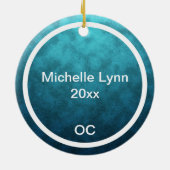 OC Ocean City NJ New Jersey Beach Label Kerstmis Keramisch Ornament (Achterkant)