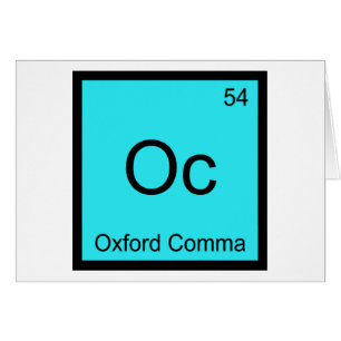 Oc - Virgule d'Oxford Grammaire Symbole de chimie