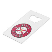 Ocala Florida Kredietkaart Flessenopener (Voorkant Gekanteld)