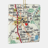Ocala Florida Map Keramisch Ornament (Rechts)