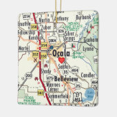 Ocala Florida Map Keramisch Ornament (Links)