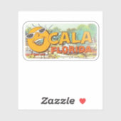 Ocala Florida met een lachend zonnetje Sticker (Vel)