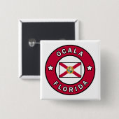 Ocala Florida Vierkante Button 5,1 Cm (Voorkant /achterkant)