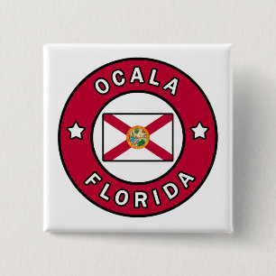 Ocala Florida Vierkante Button 5,1 Cm