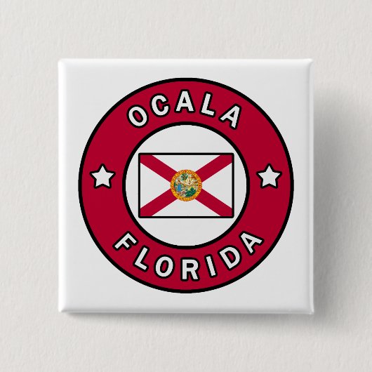 Ocala Florida Vierkante Button 5,1 Cm (Voorkant)
