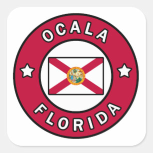 Ocala Florida Vierkante Sticker