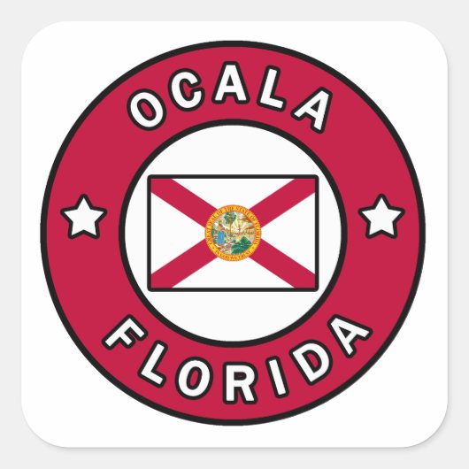Ocala Florida Vierkante Sticker (Voorkant)
