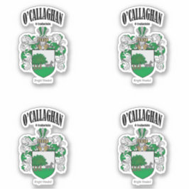 O'Callaghan Crest Ierse vertaling & betekenis (x4) Sticker