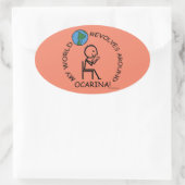 Ocarina - Le monde tourne autour d'un autocollant  (Sac)