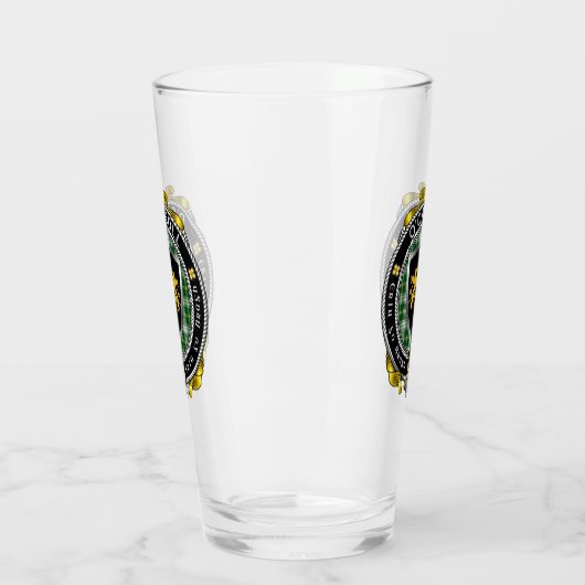 O'Carroll/Carroll Irish Shield Beer Glass Glas (Links)