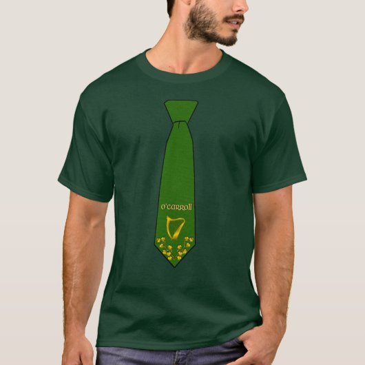 O'Carroll Irish Necktie T-Shirt met Harp (Voorkant)