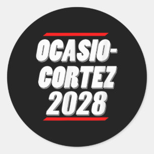 Ocasio-Cortez 2028 - AOC voor President! Ronde Sticker