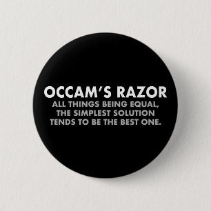 Occam's Razor Definition Science Geek Ronde Button 5,7 Cm