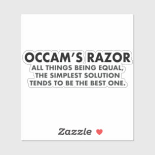 Occam's Razor Scientific Principle of Parsimony Sticker
