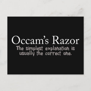Occam's Razor Scientific Problem Solution Briefkaart