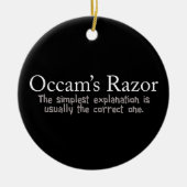 Occam's Razor Scientific Problem Solution Keramisch Ornament (Voorkant)