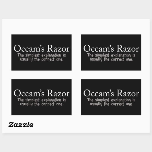 Occam's Razor Scientific Problem Solution Rechthoekige Sticker (Vel)