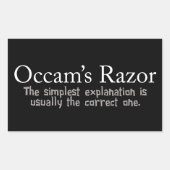 Occam's Razor Scientific Problem Solution Rechthoekige Sticker (Voorkant)