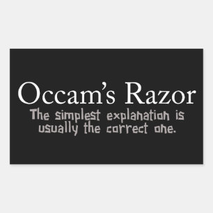 Occam's Razor Scientific Problem Solution Rechthoekige Sticker