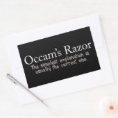 Occam's Razor Scientific Problem Solution Rechthoekige Sticker (Envelop)