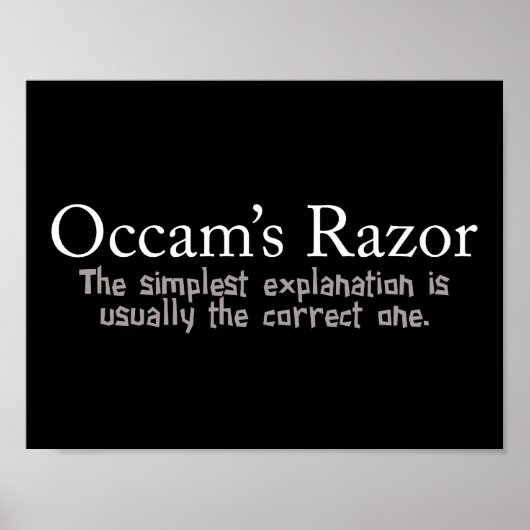 Occam's scheermesprincipe poster (Voorkant)