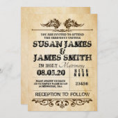 Occident Thème Mariage Invitations (Devant / Derrière)