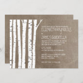 Occidental Birch Tree Wedding Invitations (Devant / Derrière)