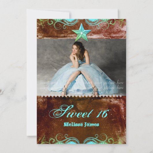 Occidental Grand Invitation Blue Brown Star (Devant)