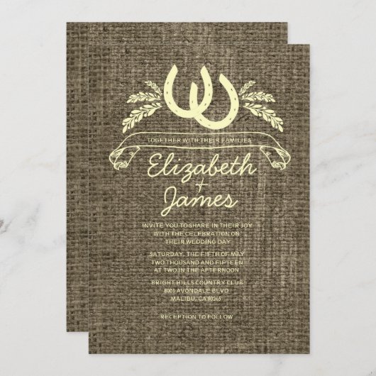 Occidental : Les invitations aux mariages (Devant / Derrière)