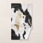 Occidental Noir Blanc Glam Or Cowhal (Serviette à main)