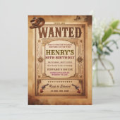 Occidental Recherché Cowboy Invitation d'anniversa (Debout devant)