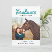 Occidentale Thème Graduation Party Invitation / Aq (Debout devant)