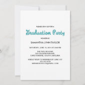 Occidentale Thème Graduation Party Invitation / Aq (Dos)