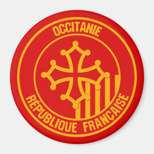 Occitanie Round Emblem Magneet (Voorkant)